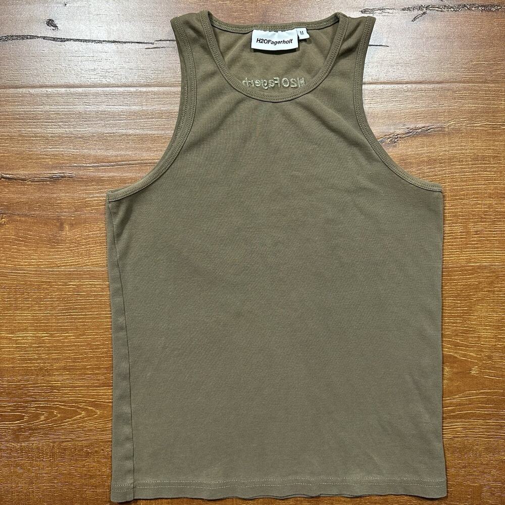 H20Fagerholt Tank Top Womens S Brown City Athletic Performance Essential Gym Run